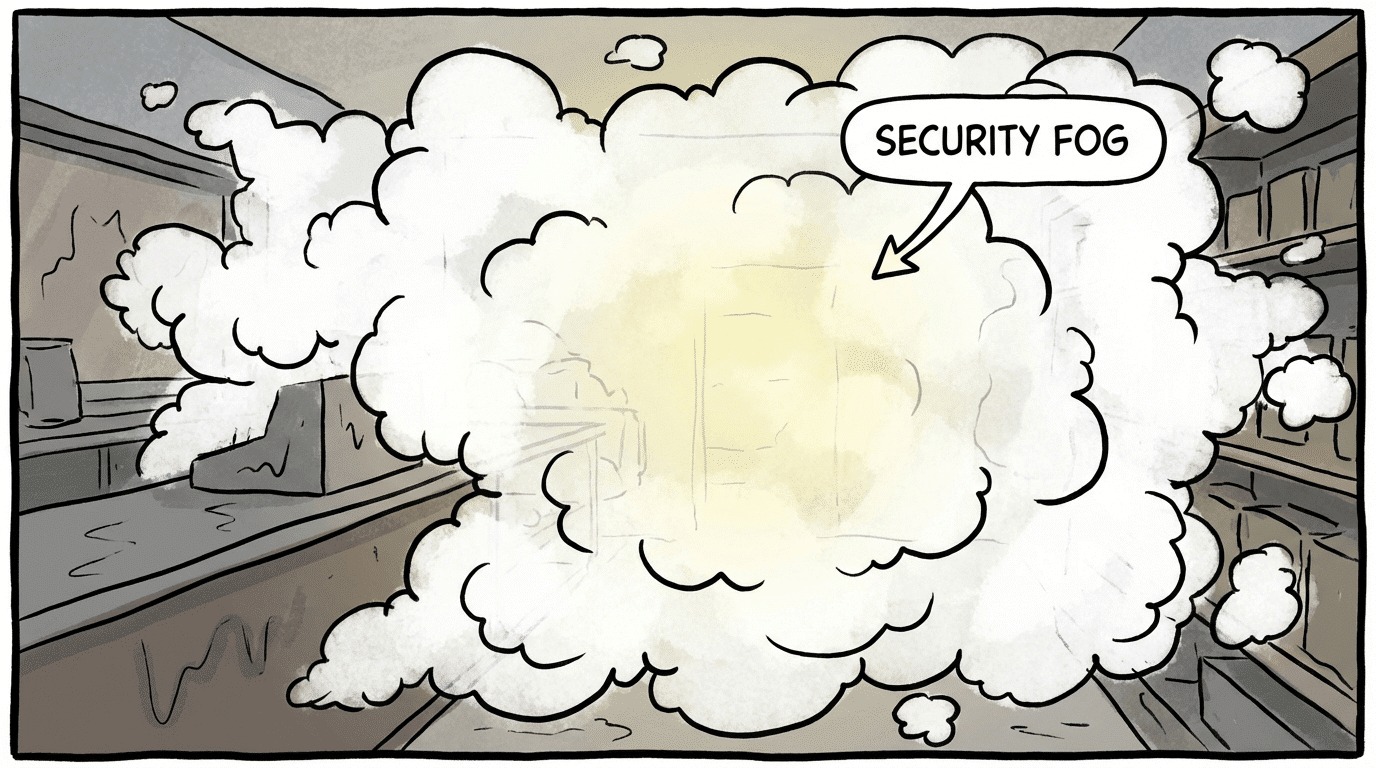 Brouillard de sécurité dense dans un commerce - protection anti-cambriolage