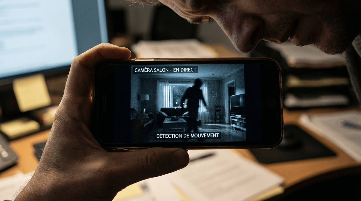 Smartphone surveillance cambriolage en direct
