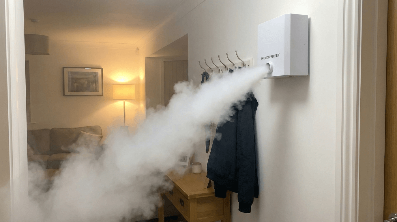 Générateur brouillard Smoke-Defender en action