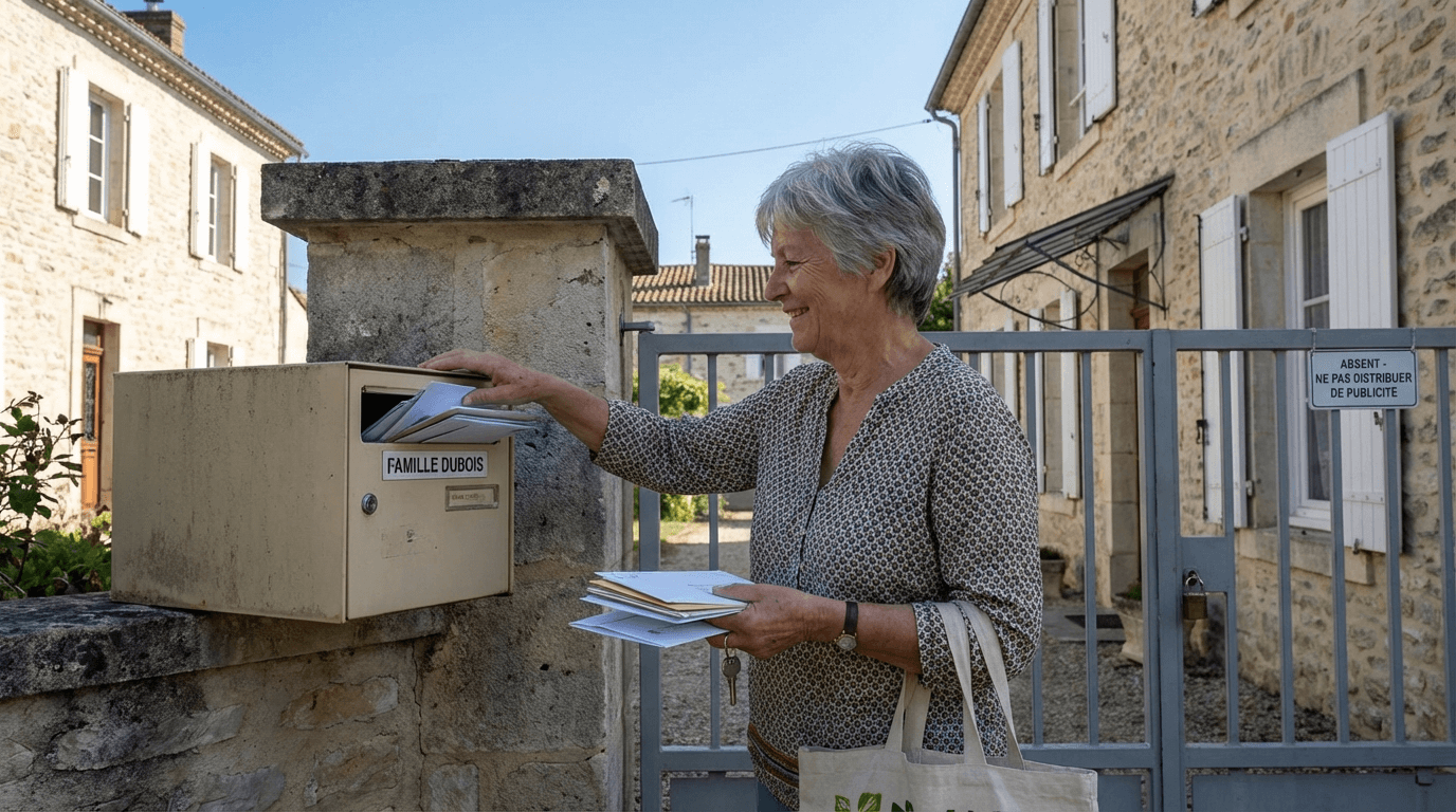Voisin qui vide la boîte aux lettres pendant les vacances pour éviter les cambriolages