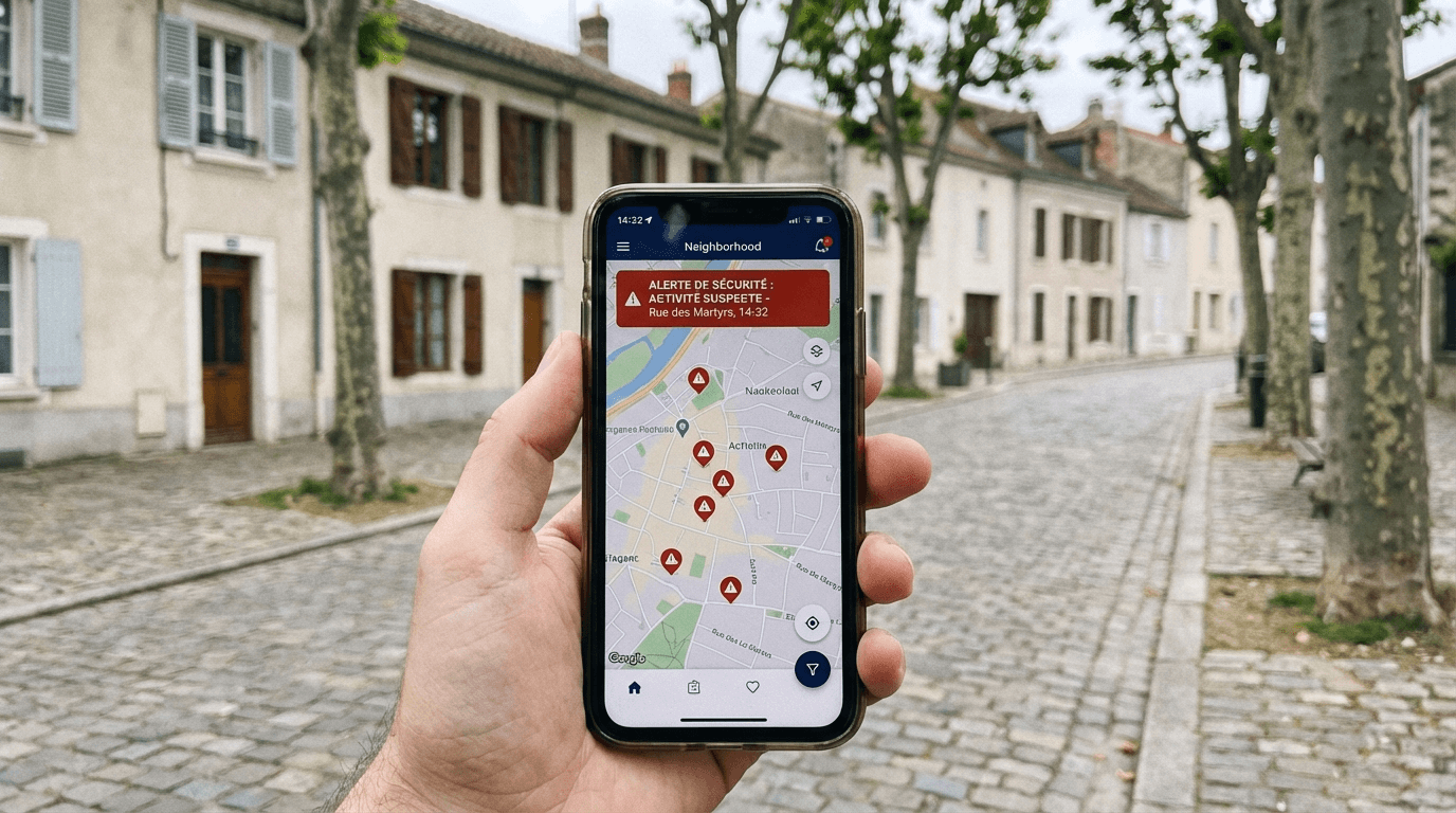 Application JePréviens d'alerte entre voisins sur smartphone