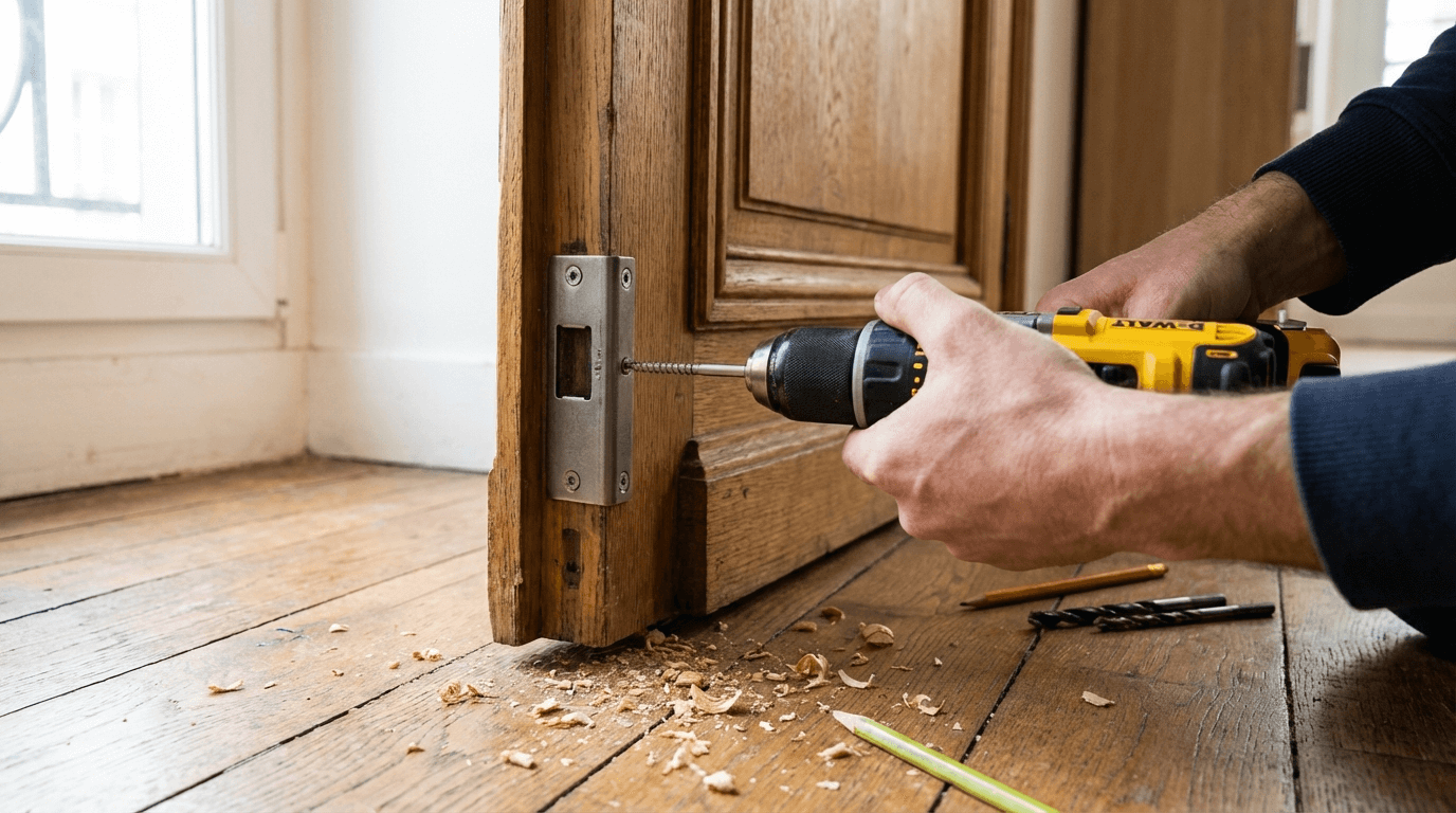 Renforcement de porte d'entrée contre les cambriolages