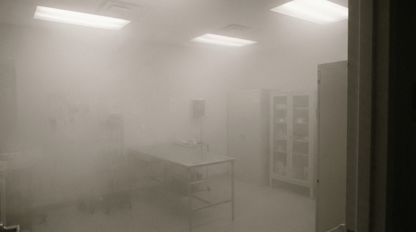 Clinique vétérinaire envahie par brouillard de sécurité