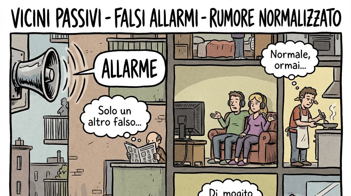 Vicini passivi, falsi allarmi, rumore normalizzato