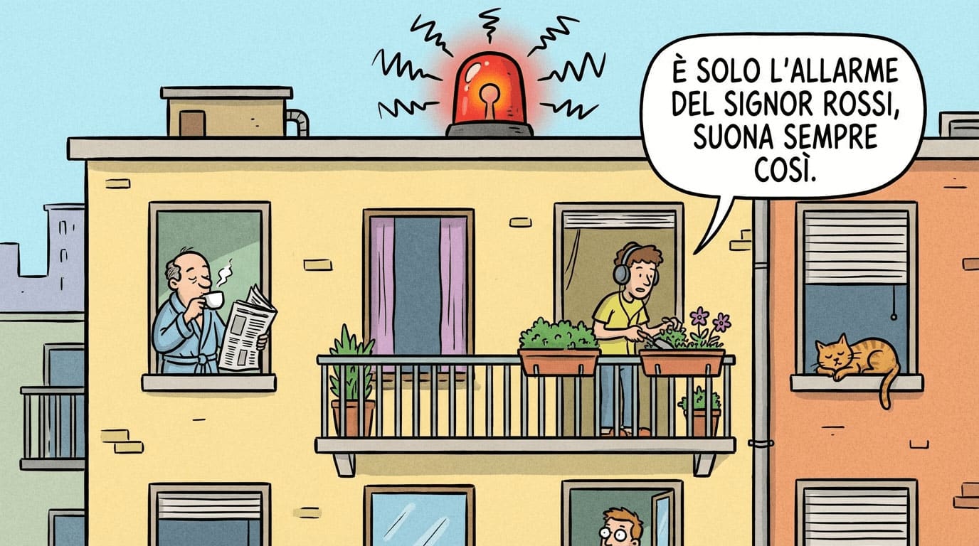 Vicini passivi di fronte agli allarmi