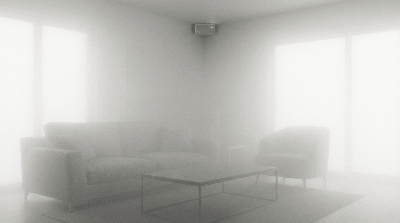 Säkerhetsdimma från Smoke-Defender aktiverad för att stoppa inbrott