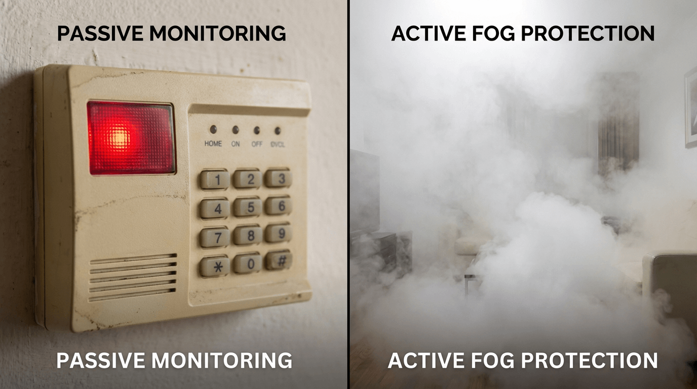 Jämförelse mellan traditionellt hemlarm och dimgenerator – aktivt skydd vs passivt larm
