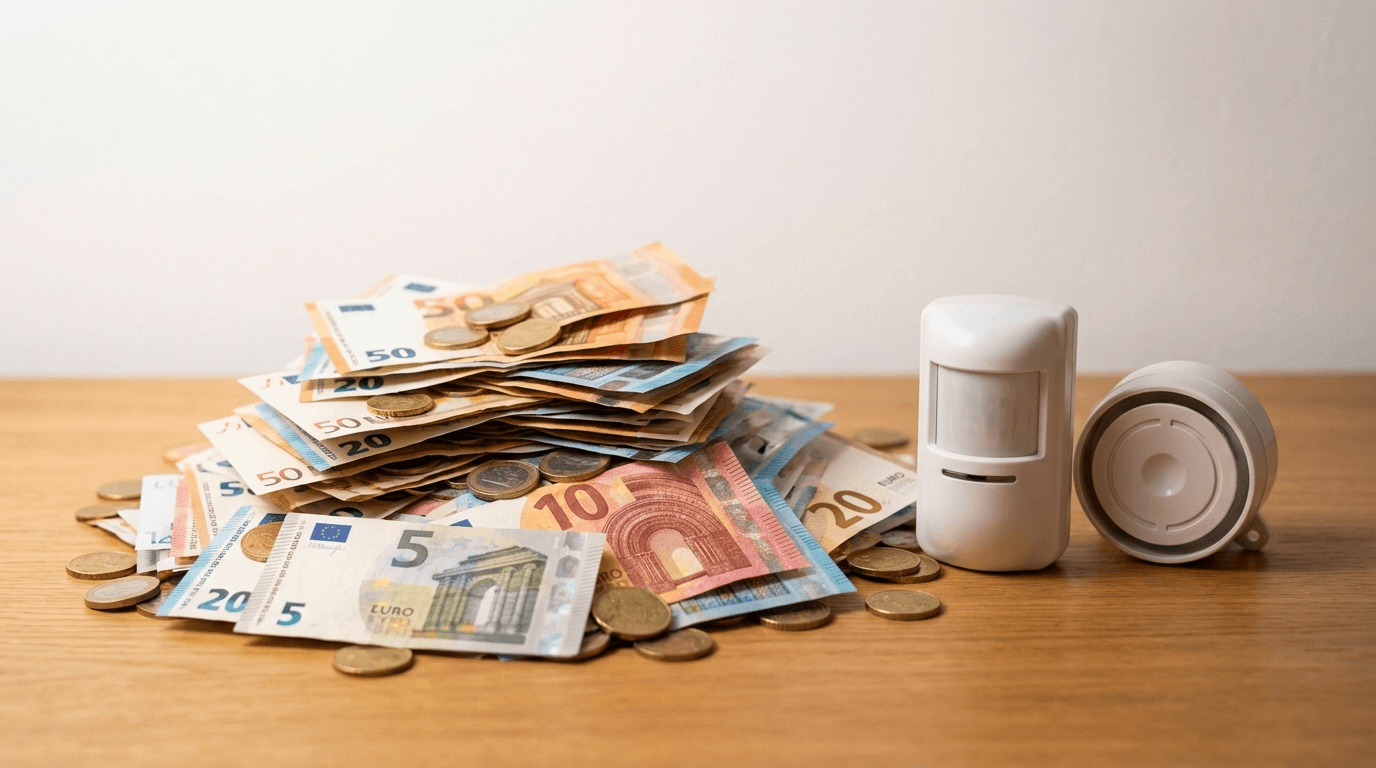 Comparación del coste acumulado de alarmas con suscripción durante 5 años