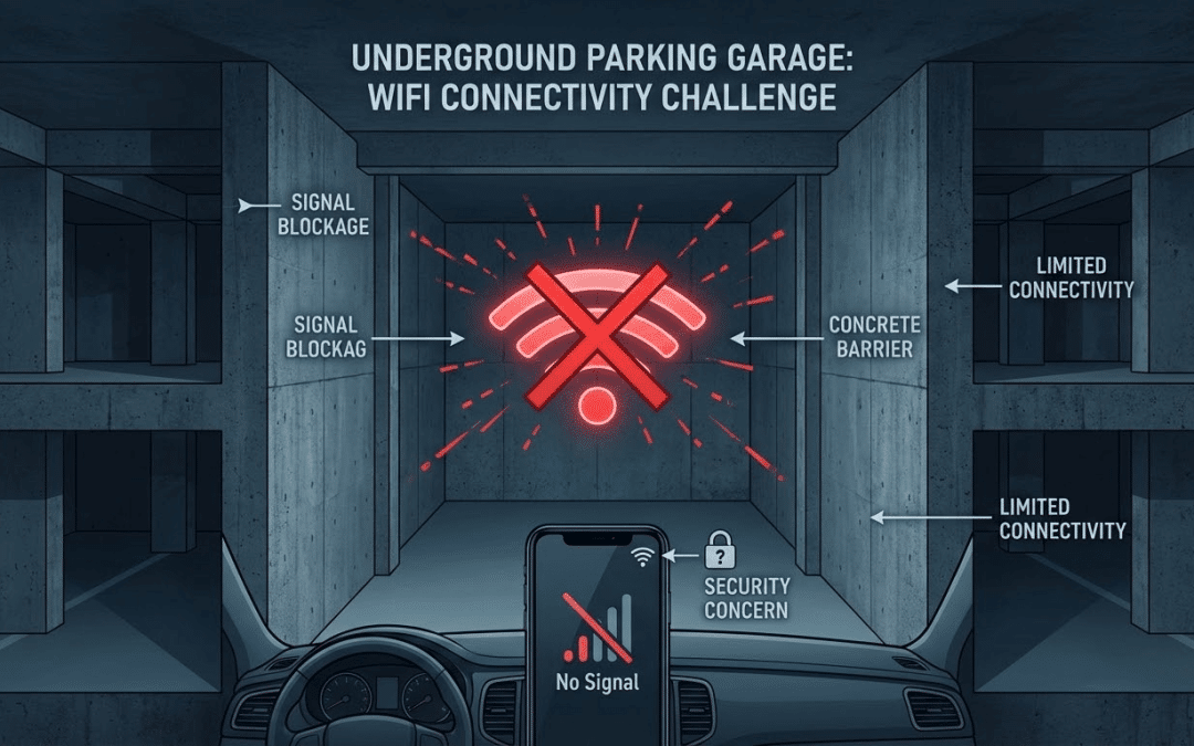 Underground garage with no WiFi signal - the common problem