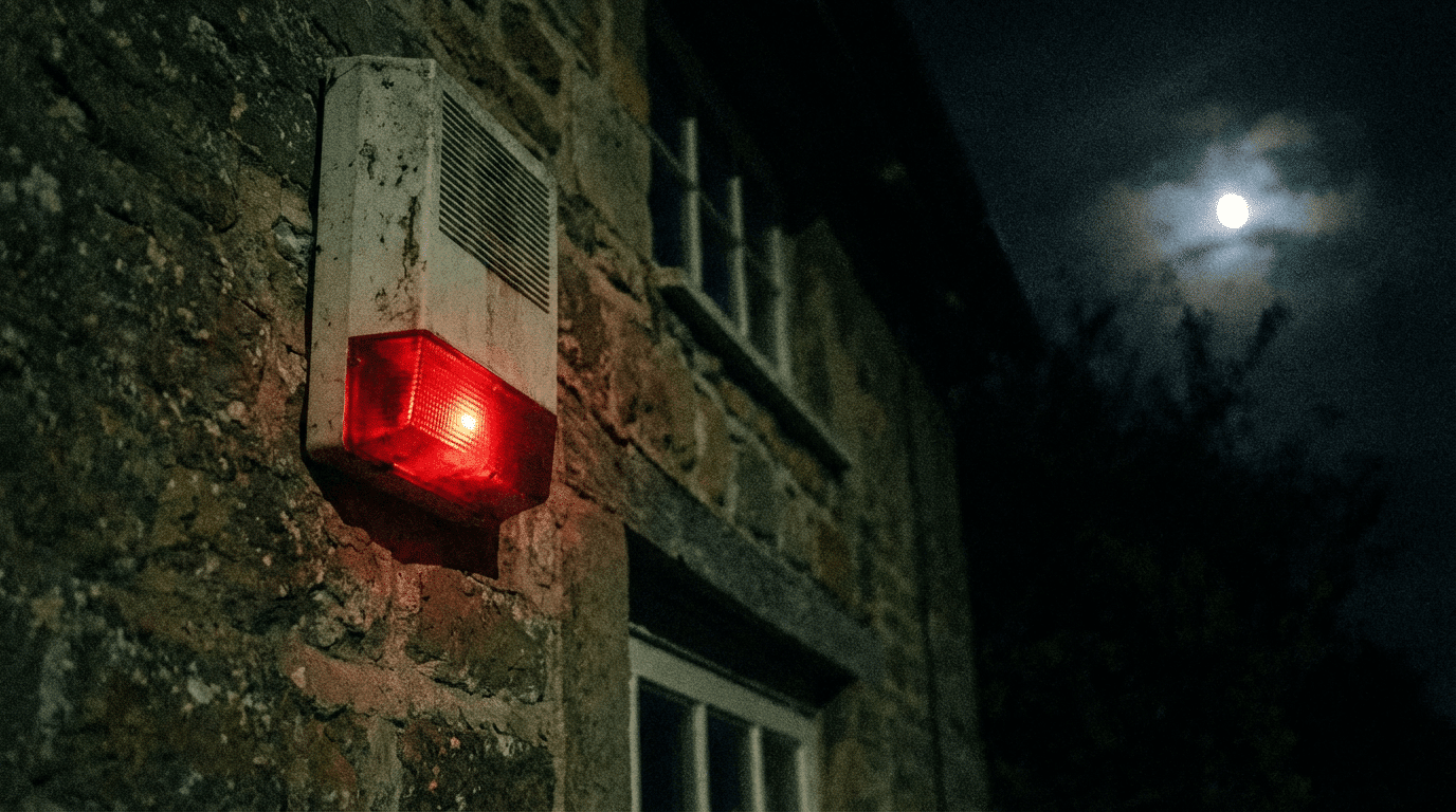 Alarme de maison qui sonne dans le vide sans personne pour réagir