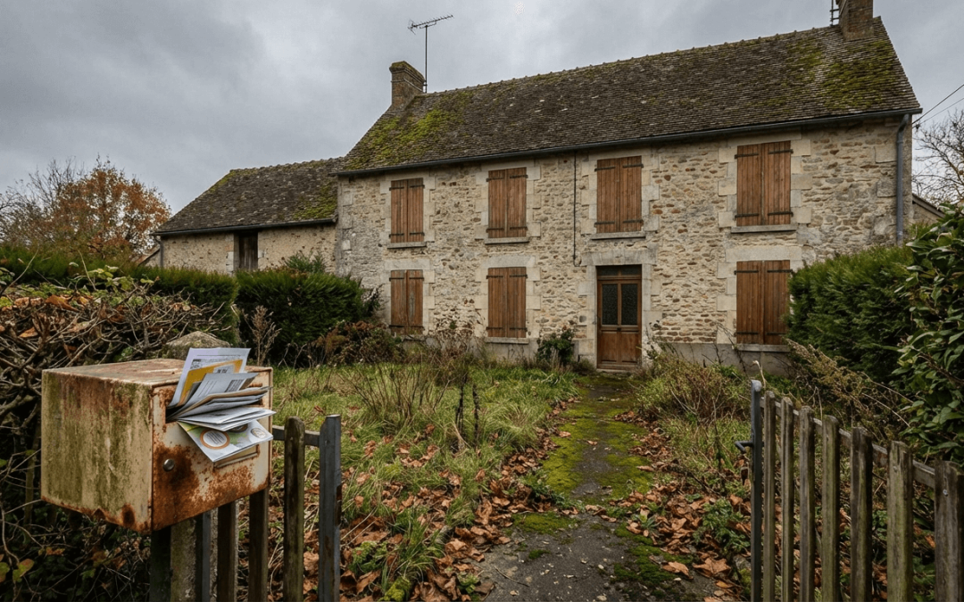 Résidence secondaire isolée avec volets fermés signes d absence