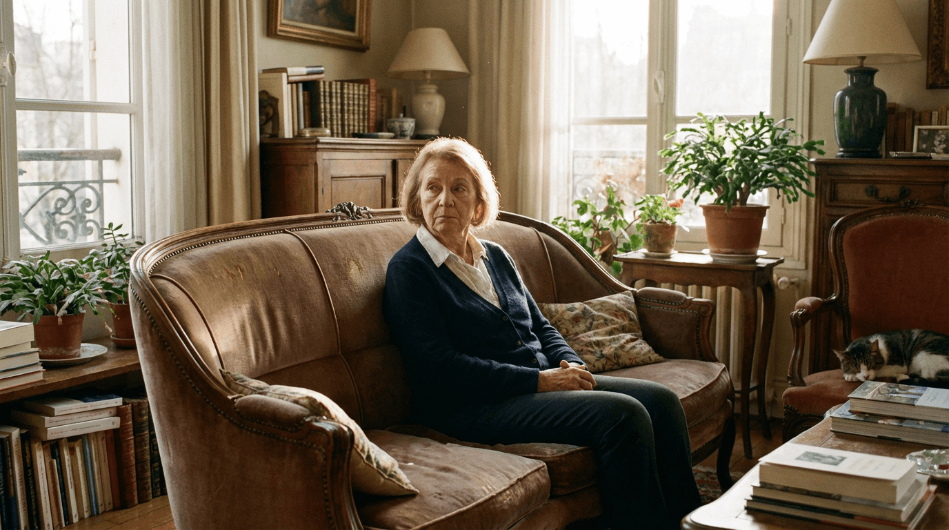 Återhämta sig efter inbrott - kvinna sitter i soffa och känner sig otrygg