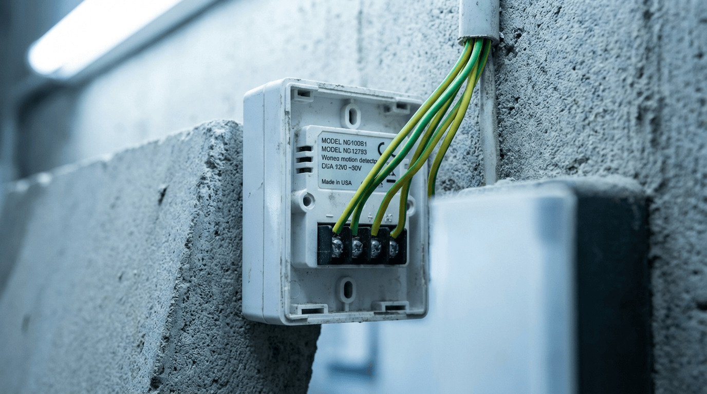 Kabelansluten rörelsesensor 12V för dimgenerator utan WiFi